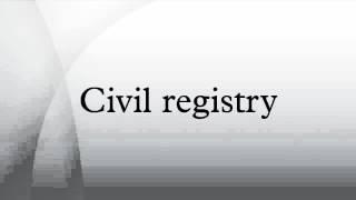 Civil registry