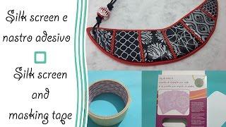 Silk screen e nastro adesivo - Silk screen and masking tape - Polymer clay tutorial