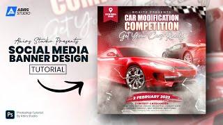 Creative Social Media Poster Design or Square Flyer Design Tutorial | Adobe Photoshop Tutorial