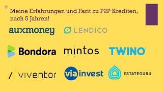 5 Jahre P2P Erfahrungen:  Rendite mit Bondora | Mintos | Twino | Viainvest | Viventor | Estateguru