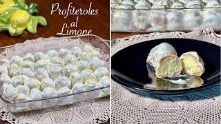 Profiteroles al Limone Fatti in Casa - Ricetta completa PROFITEROL AL LIMONE IN VASSOIO