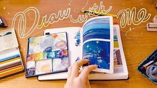  DRAW WITH ME | Painting in my Sketchbook (30 minutes) 