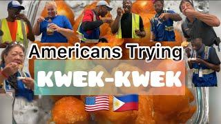 Americans Enjoys KWEK-KWEK! First Time Trying Quail Egg..