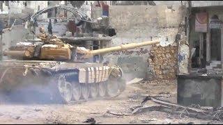 ᴴᴰ T-72 Tank with GoPro™ get Hit in an Ambush in Darayya Syria  subtitles 