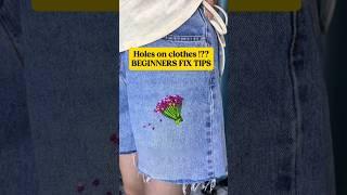 DIY Repair: How to Fix a Tear in Clothes with Simple Hand Stitching #shorts #sewing #sewingtips