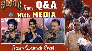 Swag Movie Q & A with Media || Sree Vishnu | Hasith Goli || TG Vishwa Prasad @iDreamFilmNagar