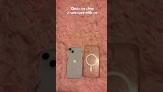 Clean my Clear phone case with me!! || results coming tomorrow