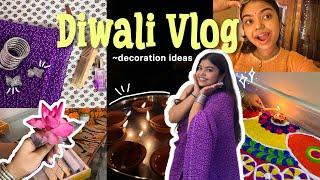 Diwali Vlog🪔🪷 (diy decoration ideas, pooja , rangoli )