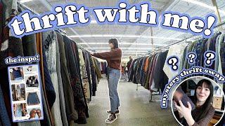 THRIFT WITH ME! Mystery Thrift Swap with @KathleenIllustrated  | Unboxing Haul