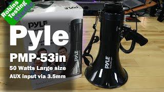 PYLE PMP53IN 50 Watts Professional Piezo Dynamic Megaphone w/3.5mm Aux-In For Digital Music/iPod