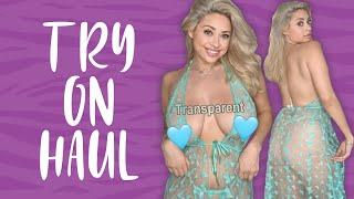 4K Fashion Try-On | Sexy Sheer Lingerie & Transparent Outfit Review