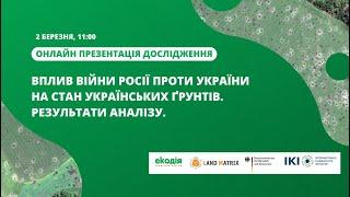 Вплив війни росії проти України на стан українських ґрунтів: презентація дослідження