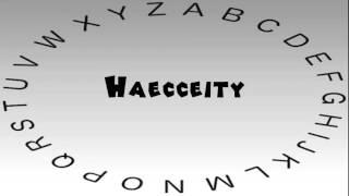 How to Say or Pronounce Haecceity