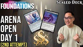 The Road To A $2000 Cash Prize Starts Here | Arena Open Day 1 (Attempt 2) | Foundations Sealed Deck