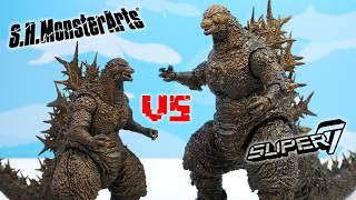 Godzilla Minus One Action Figure S.H. MonsterArts vs Super7 Ultimates City Battle Review