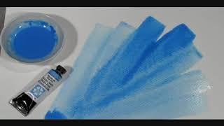 DANIEL SMITH Manganese Blue Hue Extra Fine Watercolor Paint Demonstration