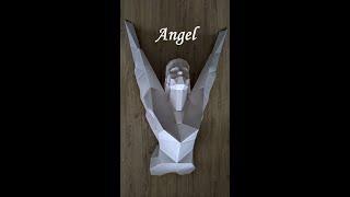 Angel - low poly papercraft - dutchpapergirl