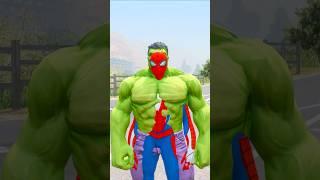 GTA V : HULK TRAPPED! SPIDER-HULK TAKES REVENGE FROM RED MONSTER  #shorts
