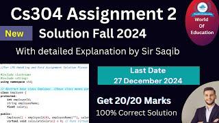 cs304 assignment 2 solution 2024 || cs304 assignment 2 2024 | cs304 assignment 2 solution fall 2024