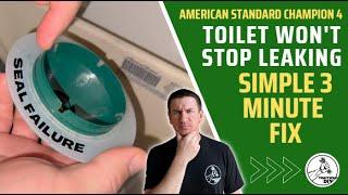 SIMPLE 3 Minute Fix For A Leaky Toilet | American Standard Champion 4 Toilet Leak | Toilet Running