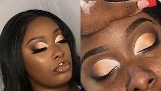 Blown-out Cut-crease tutorial | Makeup for Black Women