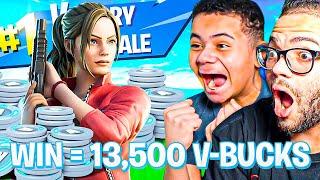 Kaylen Plays Fortnite for 13,500 V-BUCKS and WINS!