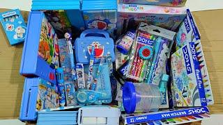 Unboxing The Doms Stationery, Ultimate Doraemon stationery, pencil box, doms colour, doraemon toy