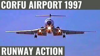 CORFU AIRPORT | CLASSIC AVIATION | 1997 | RUNWAY ACTION | TAKEOFF AND LANDING | PLANE SPOTTING CORFU