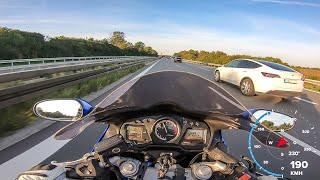 HONDA CBR1100XX GPS Topspeed auf Autobahn