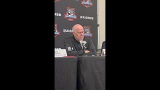 St. Bonaventure coach Mark Schmidt talks about win over Loyola Chicago