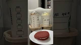 Starbucks Coffee Jelly Frappuccino and Red Velvet Whoopie Pie #short #redvelevet #whoopiepie