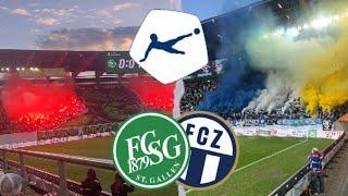 FC St.Gallen vs FC Zürich - Stadionvlog | ESPENBLOCK MIT HULK CHOREO| FCZ DREHT ERNEUT EIN SPIEL!