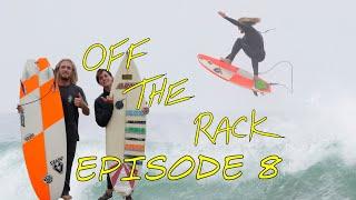 Usedsurf's OFF THE RACK Episode 8 - Kolton and Leah do a Surfboard Review on two boards at Trestles!