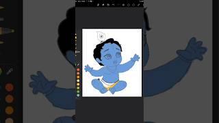 Lord Krishna Ji digital screen panting colour #viralshort #shortfeed #youtubeshorts  #drawing #art