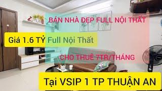 Căn hộ Full Nội Thất 55m2 2 Phòng Ngủ tại Vsip 1- Chỉ cần xách valy vào ở  Lê Phan BDS