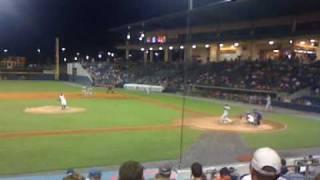 Danny Valencia rips a foul ball