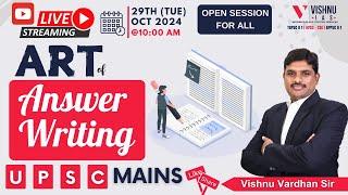 Art of Mains Answer writing  session by Vishnu Sir | Vishnu IAS Academy #upscanswerwriting