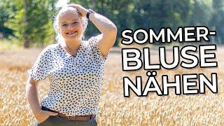 Videoanleitung zum kostenlosen Schnittmuster – Bluse nähen  | Nähtutorial | LaLilly