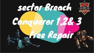 War Commander: Sector Breach Conqueror Bases 1,2&3 Free Repair