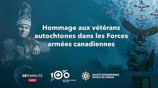 Hommage aux vétérans autochtones dans les Forces armées canadiennes