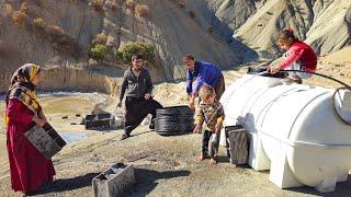 Installing a Water Tank at the Spring  | Salahaddin's Mission with Family and Friends