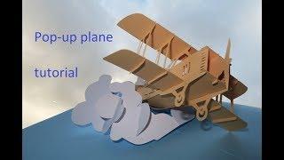 pop-up plane - sliceform - tutorial - dutchpapergirl