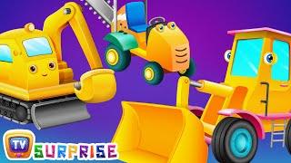 Surprise Eggs Toys - Construction Vehicles for Kids | Bull Dozer, Road Roller & more | ChuChuTV