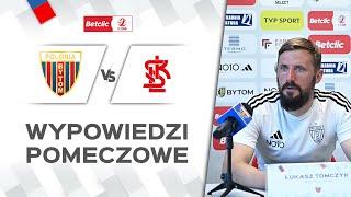 [Betclic 2. liga]: Konferencja prasowa + wywiad po meczu z ŁKS-em II Łódź (3:0)