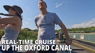 4K-Relaxing, Real-Time Narrowboat Cruise Up the Oxford