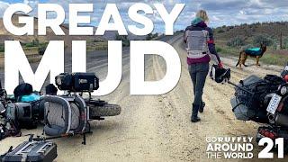 S01-E21  We have a nasty MOTORCYCLE CRASH on BMW off-road bikes riding to the Painted Hills