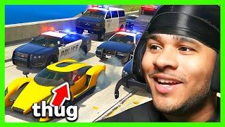 20 COPS vs 1 THUG! GTA RP! ⭐⭐⭐⭐⭐