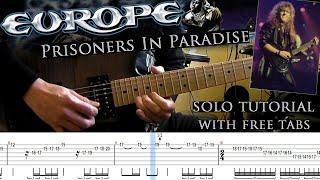 Europe - Prisoners In Paradise guitar solo lesson (with tablatures and backing tracks)