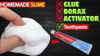 COLGATE TOOTHPASTE AND SALT SLIME ONLY 2 INGREDIENT NO GLUE NO BORAX