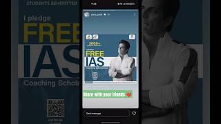 FREE IAS Classes by Sonu Sood Sir ️ | How to join SAMBHAVAM IAS Scholarship #upsc #ias #shorts